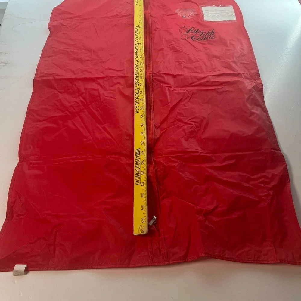 Saks Fifth Avenue Red Garment‎ Bag Suit Dress Cover with Zipper Name Card